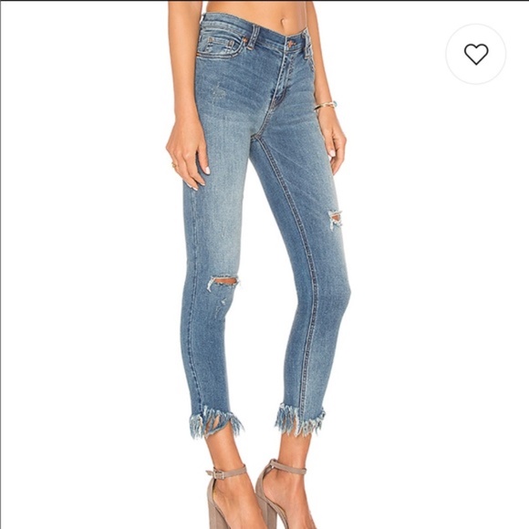 Free People Great Heights Fringe‎ Skinny Jeans 31 - Picture 4 of 8